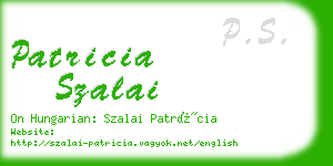 patricia szalai business card